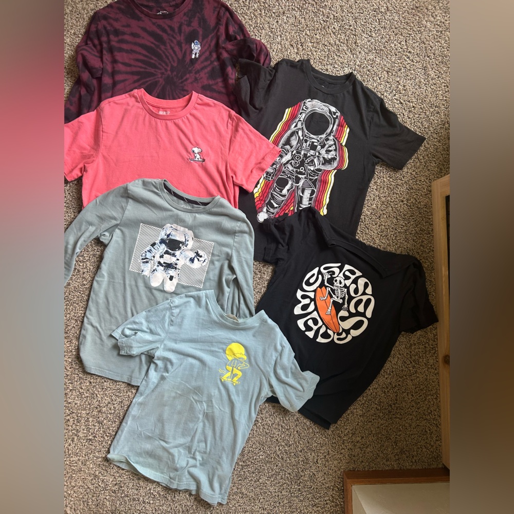 H&M Kids Short Sleeve Tees - Red, Black, Gray, Blue